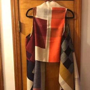 Multi Color Plaid Kimono Shawl Rauna one-size